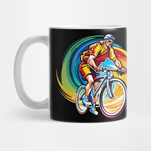 man riding a bike Mug